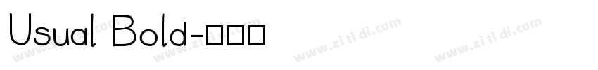 Usual Bold字体转换